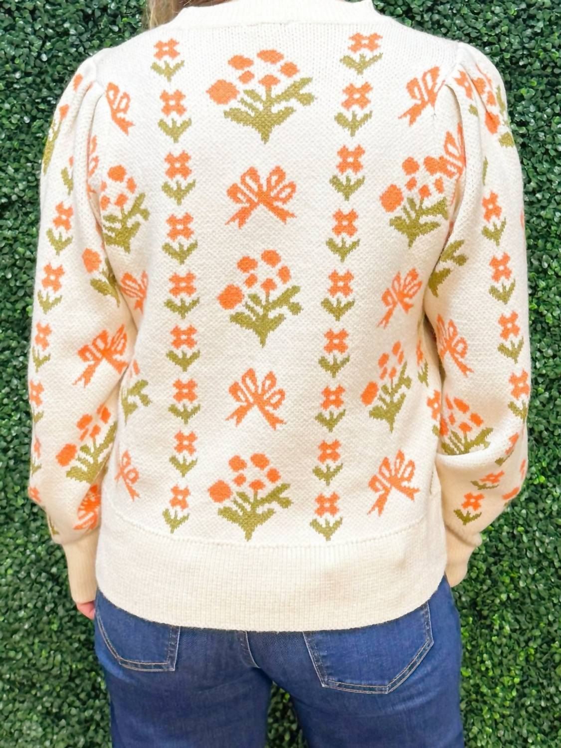 Jodifl - Blossom Meadow Puff Sleeve Sweater