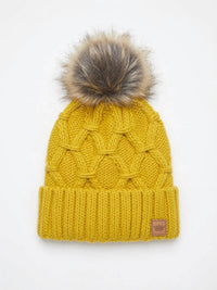 Panache - Women's Cable Knit Pom Hat