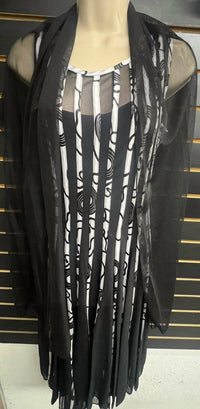 Michael K - Women's Ribbed Shaw Mesh Dress