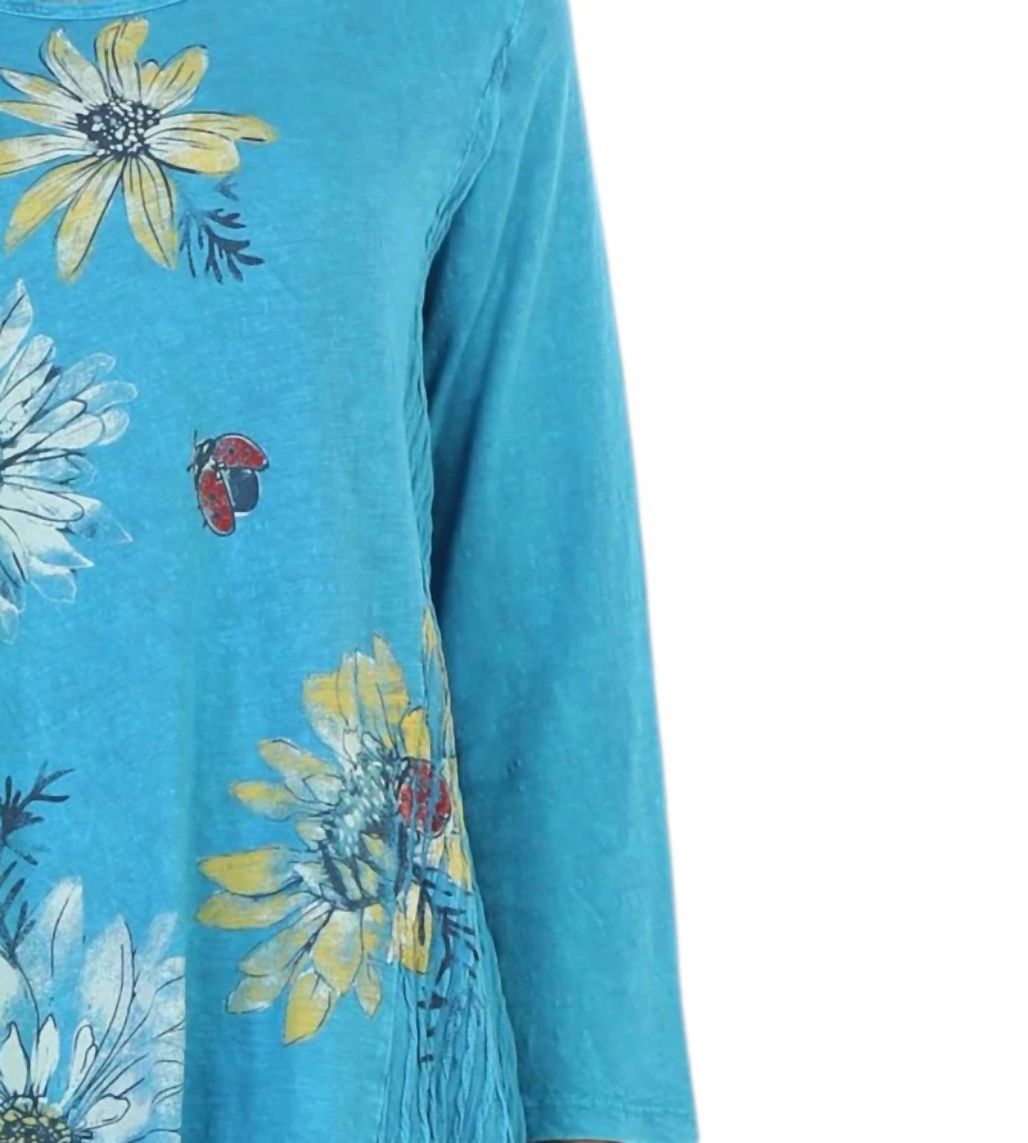 Jess & Jane - Flor Medley Wave Knit Mineral Washed Tunic