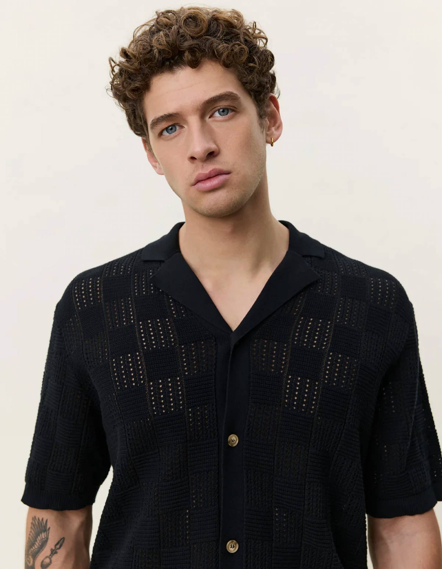 Les Deux - Square Knitted Short Sleeve Shirt