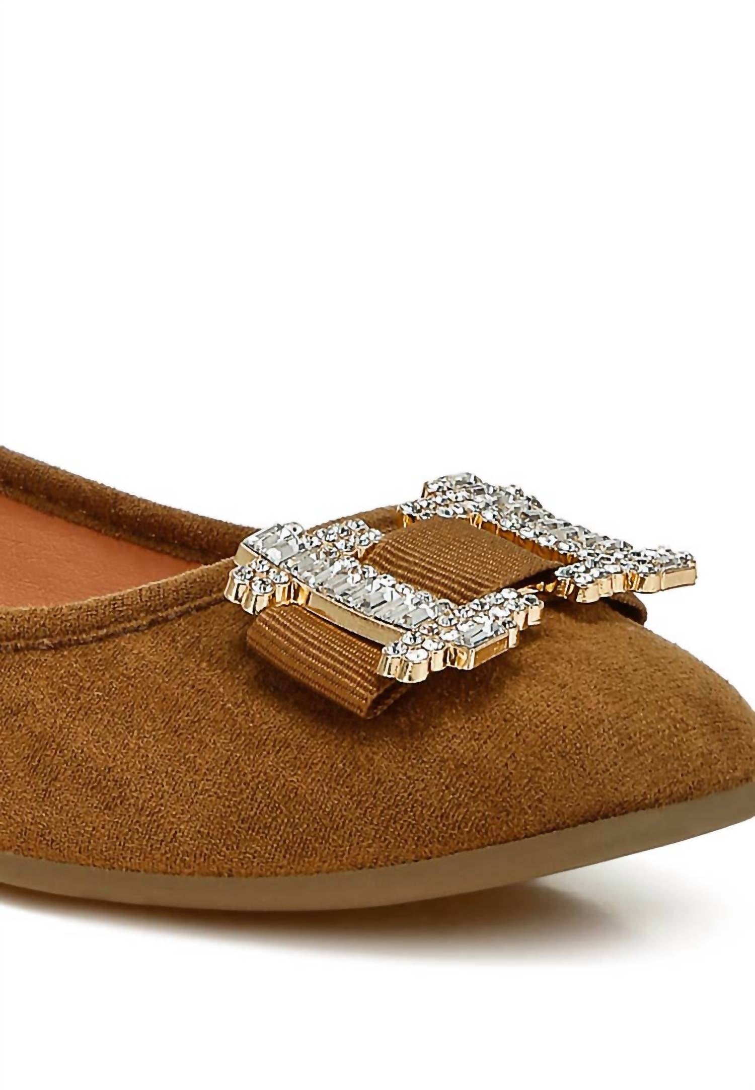 Rag Company - Women's Prajik Rhinestone Buckle Sparkle Ballerinas