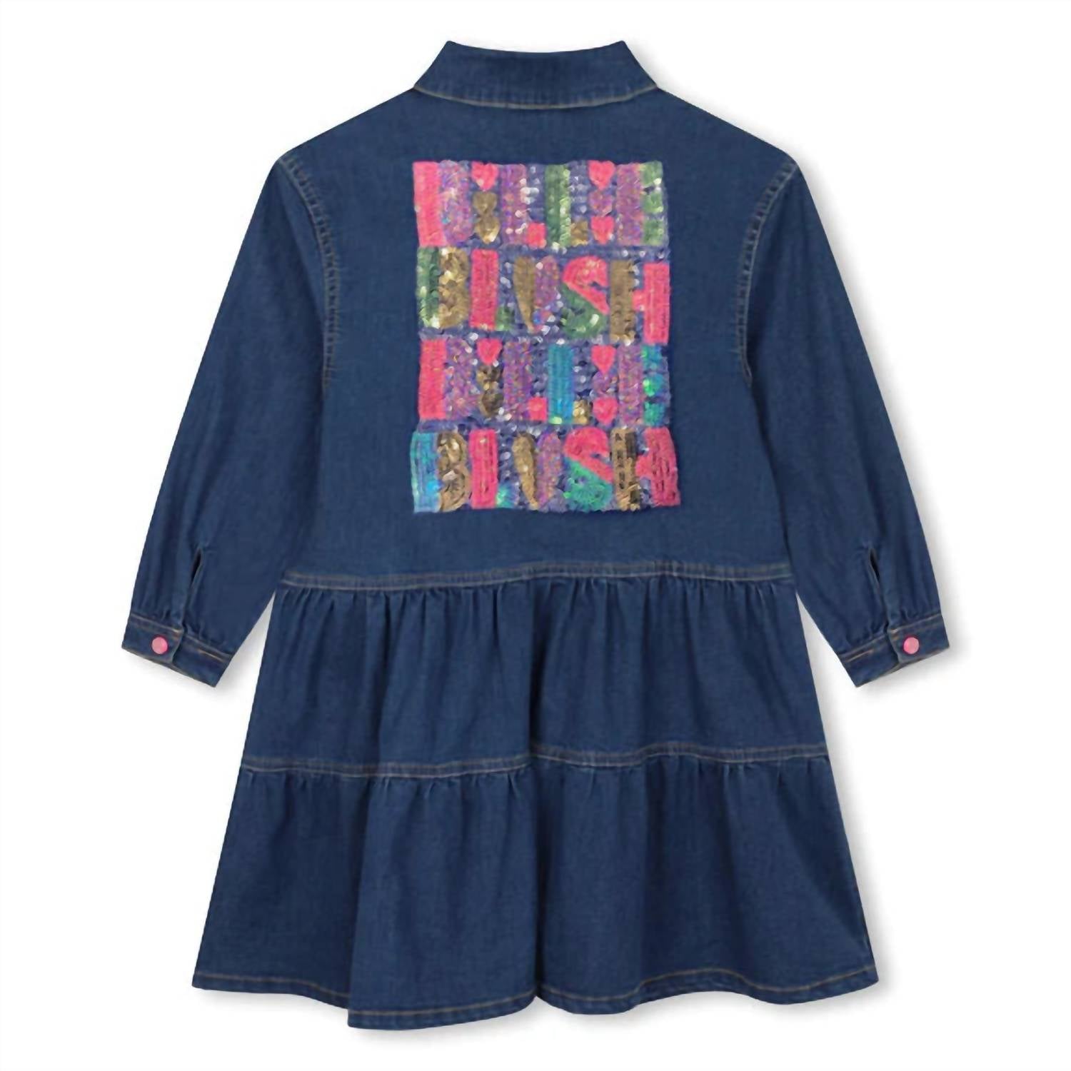 Billieblush Girls Denim Shirt Dress in Blue 3 Yrs