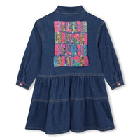 Billieblush - Long Sleeve Flounced Denim Dress