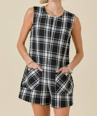 Day + Moon - Gingham Romper