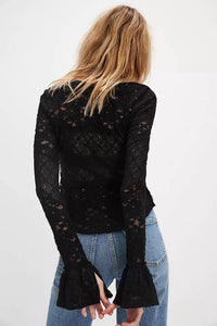 Free People - Lace Layering Long Sleeve Top