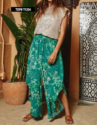 Bucketlist - Soft Smocked Waistband Wide Leg Pants