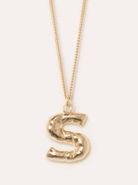 Completedworks - Women's Plated S Pendant With Chain Necklace
