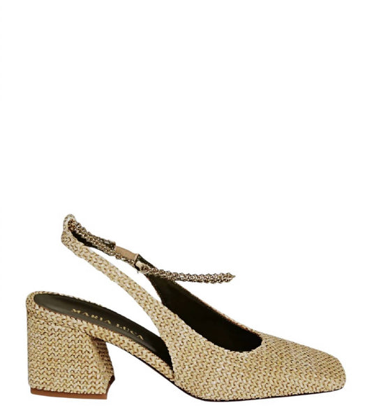 Maria Luca - Women's Ilaria Raffia Leather Heels Pumps