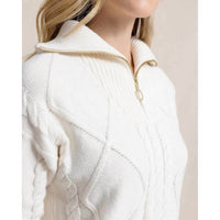 Southern Tide - Marta Cable Knit Quarter Zip Sweater