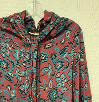 Easel - Women's Long Bell Sleeve Print Blouse - Plus