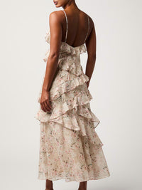 Lulus - Bryson Ruffled Embroidered Sequin Dress