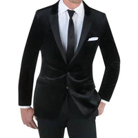 Mark Of Distinction - Luxor Velvet Peak Lapel Formal Blazer