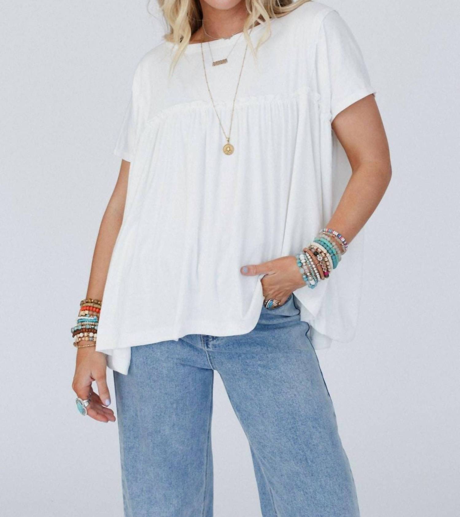 Three Bird Nest - Sunday Morning Babydoll Top