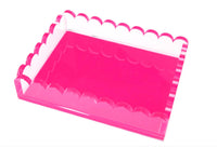 Tara Wilson Designs Acrylic Scallop Tray in pink - item