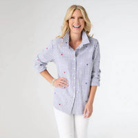 Coco + Carmen - Patriotic Striped Shirt With Stars