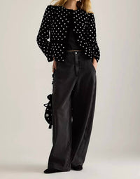 Queens of Archive Kitty Embellished Jacket in black - women's jacket - alternate view