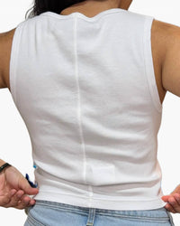 Enza Costa - Supima Baby Rib Cropped Fitted U Tank Top