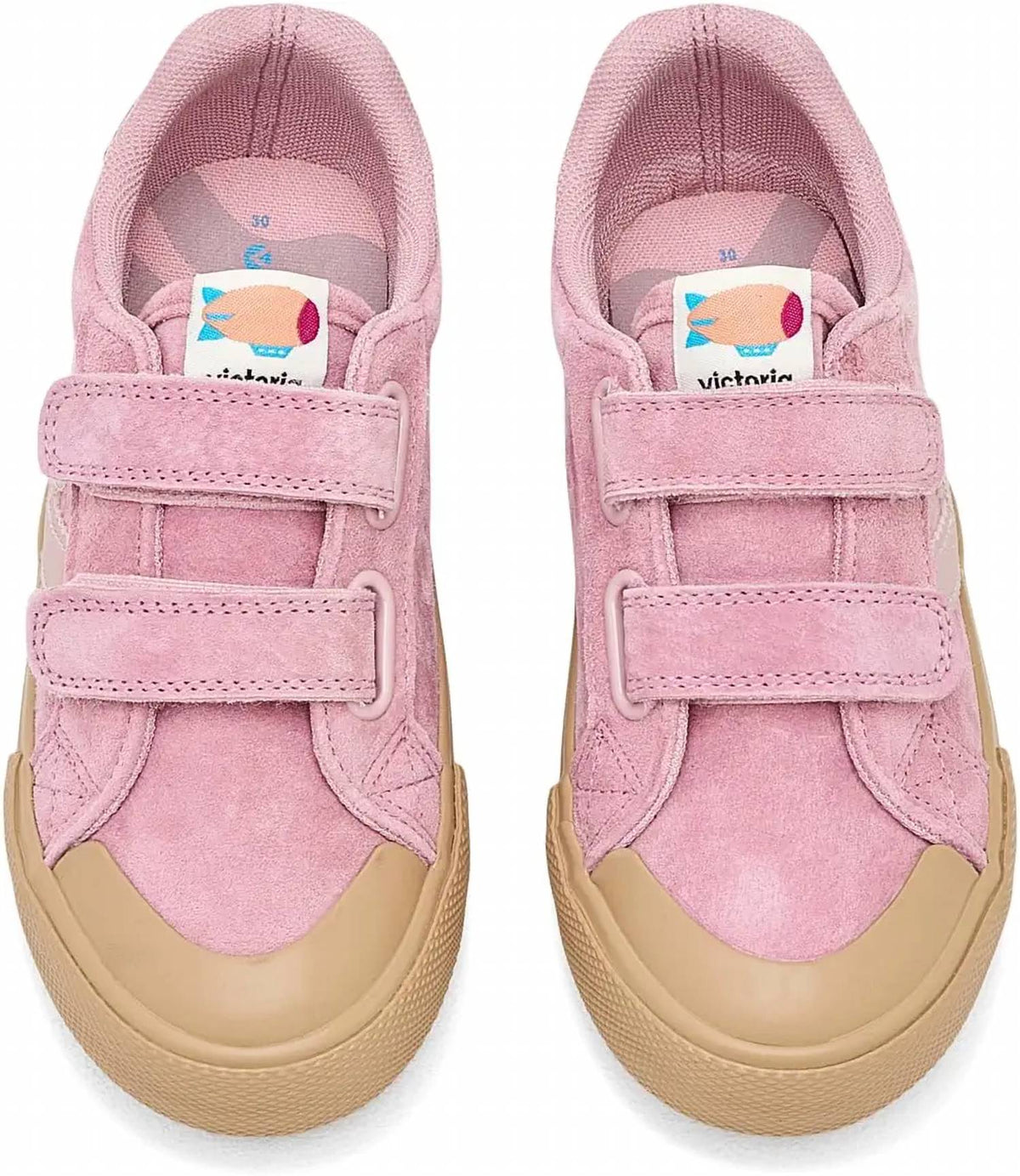 Victoria - Kid's Tribu Wide Fit Split Leather & Contrast Sneakers