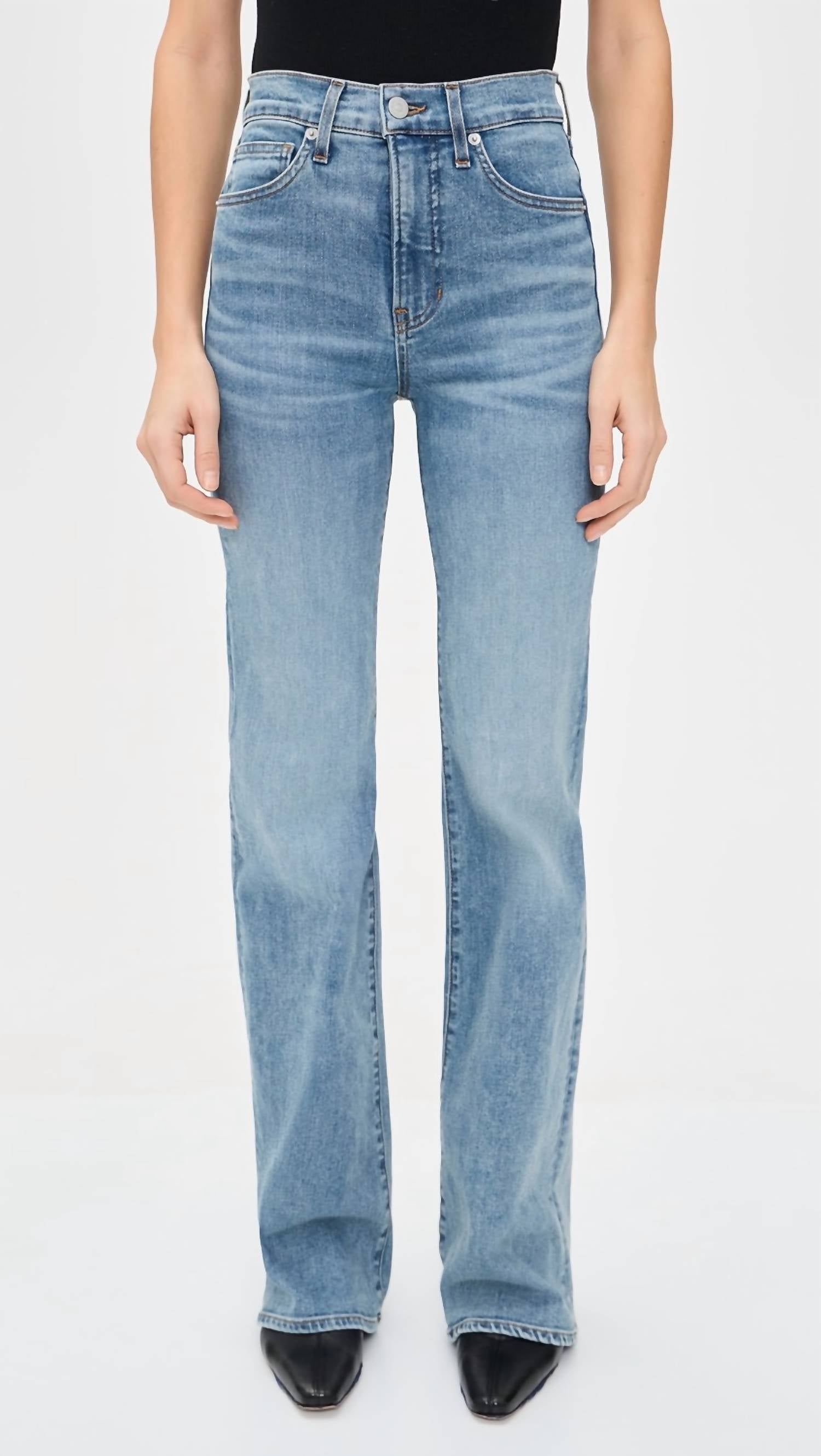 Veronica Beard Crosbie High Rise Wide Leg Jeans in rebel stone - women's jeans - view 5