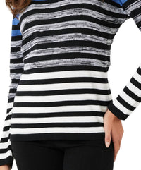 French Kyss - Women's Stripe Scoop Neck Top