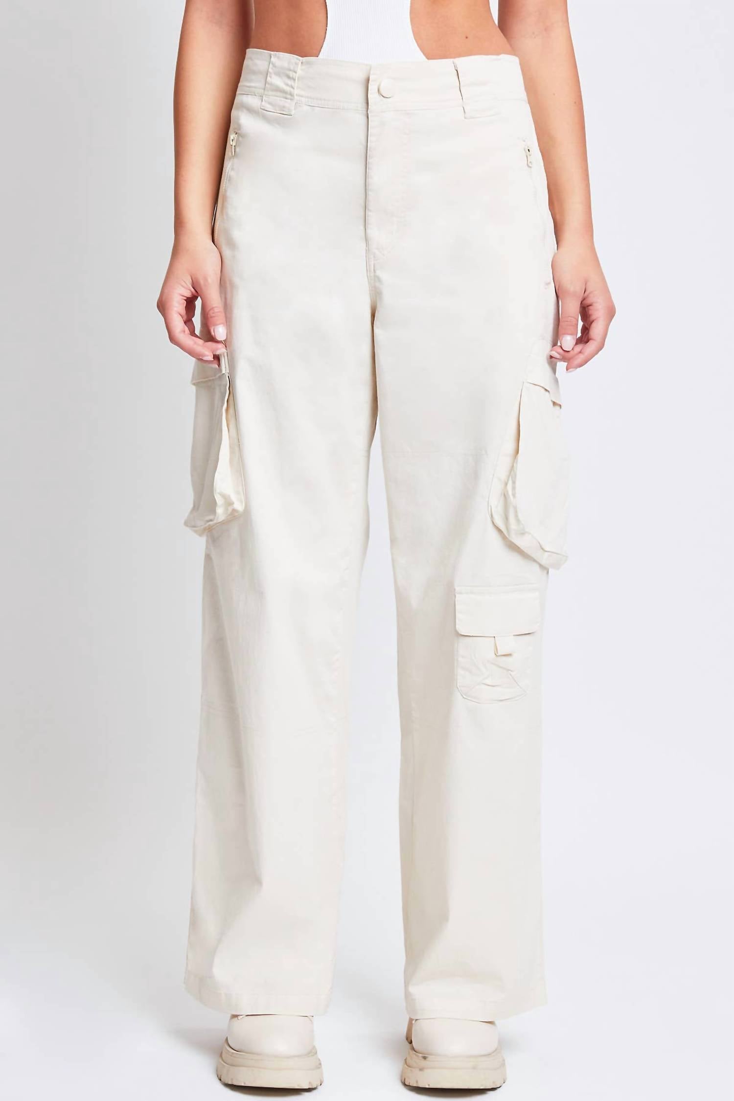 Ymi - High Rise Cargo Jeans