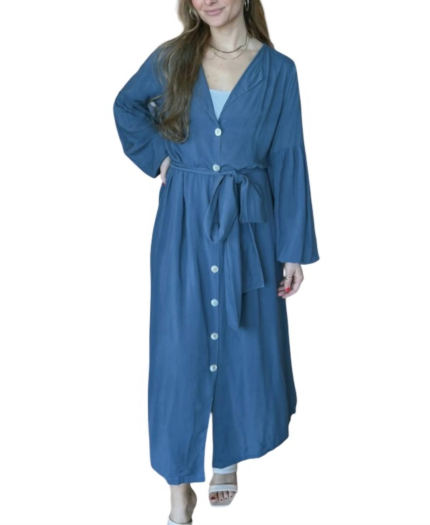 Phie Collective - Brushed Button Front Maxi Dress