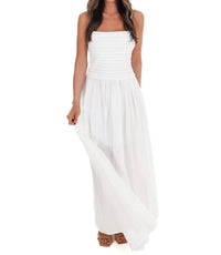 Baby Pink - Fresh Take Ruched Maxi Dress
