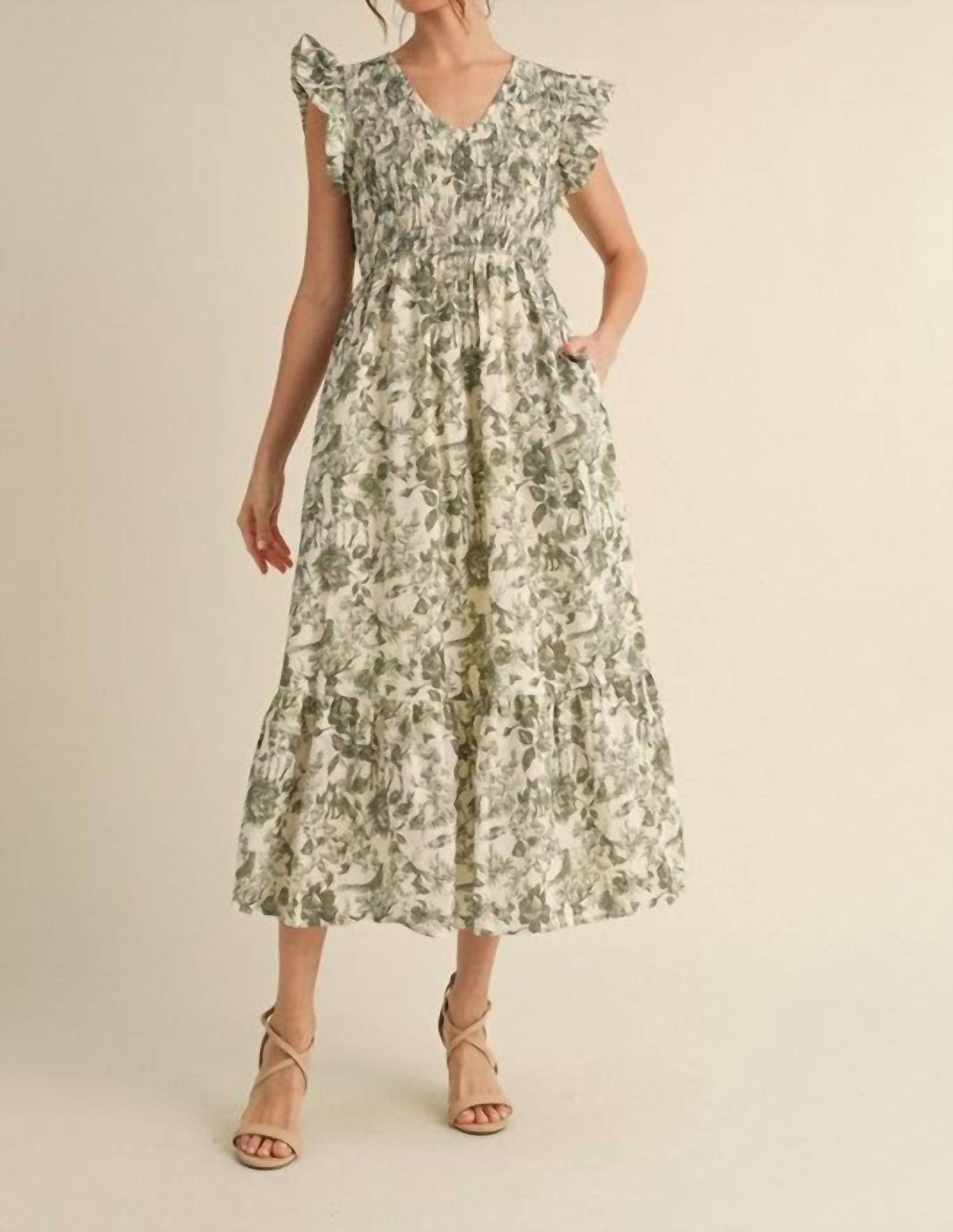Jodifl - Paradise Morning Tiered Midi Dress