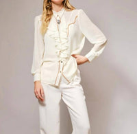 Blue B - Chelsea Ruffle Front Blouse
