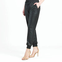 Clara Sunwoo - Liquid Leather Drawstring Jogger Pant