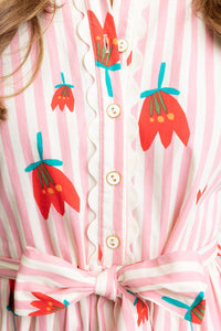 Karlie - Stripe Poppy Maxi Dress