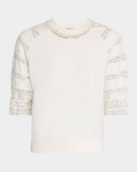 Rails Aggy Puff Sleeve Sweatshirt in ivory - women's top - view 5