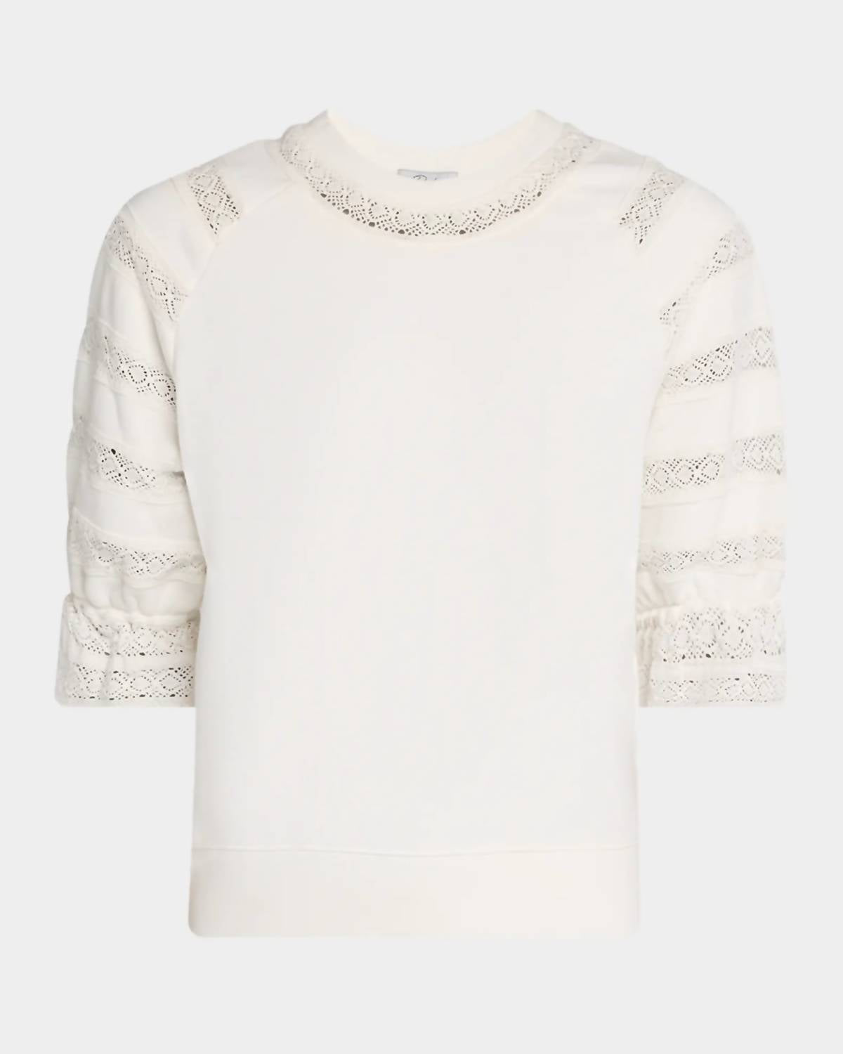 Rails Aggy Puff Sleeve Sweatshirt in ivory - women's top - view 5