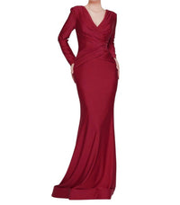 Colors Dress - Long Sleeve Fitted Evening Dress