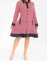 Karen T Design - Plaid Coat Dress