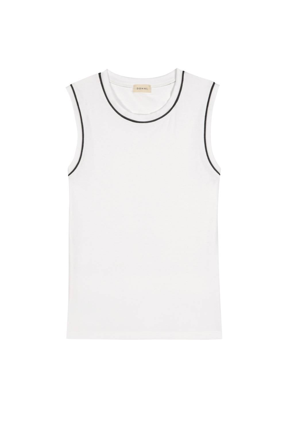 Donni. - The Baby Rib Contrast Tank