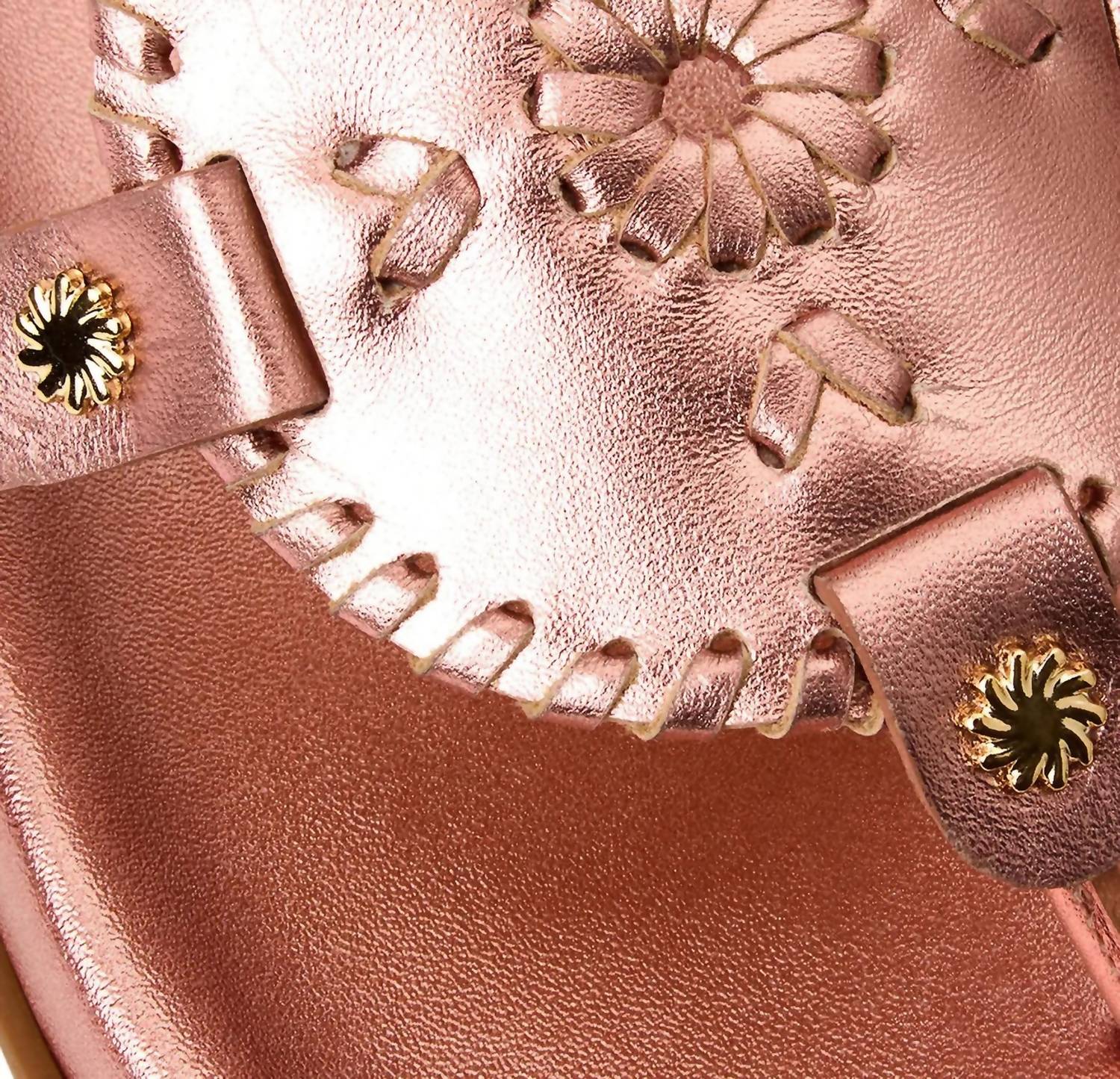 Jack Rogers Women's Collins Metallic Nappa Casual Sandal in rose quartz - women's sandal - alternate view