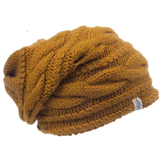 TRIPLE BRAID CABLE SLOUCH HAT