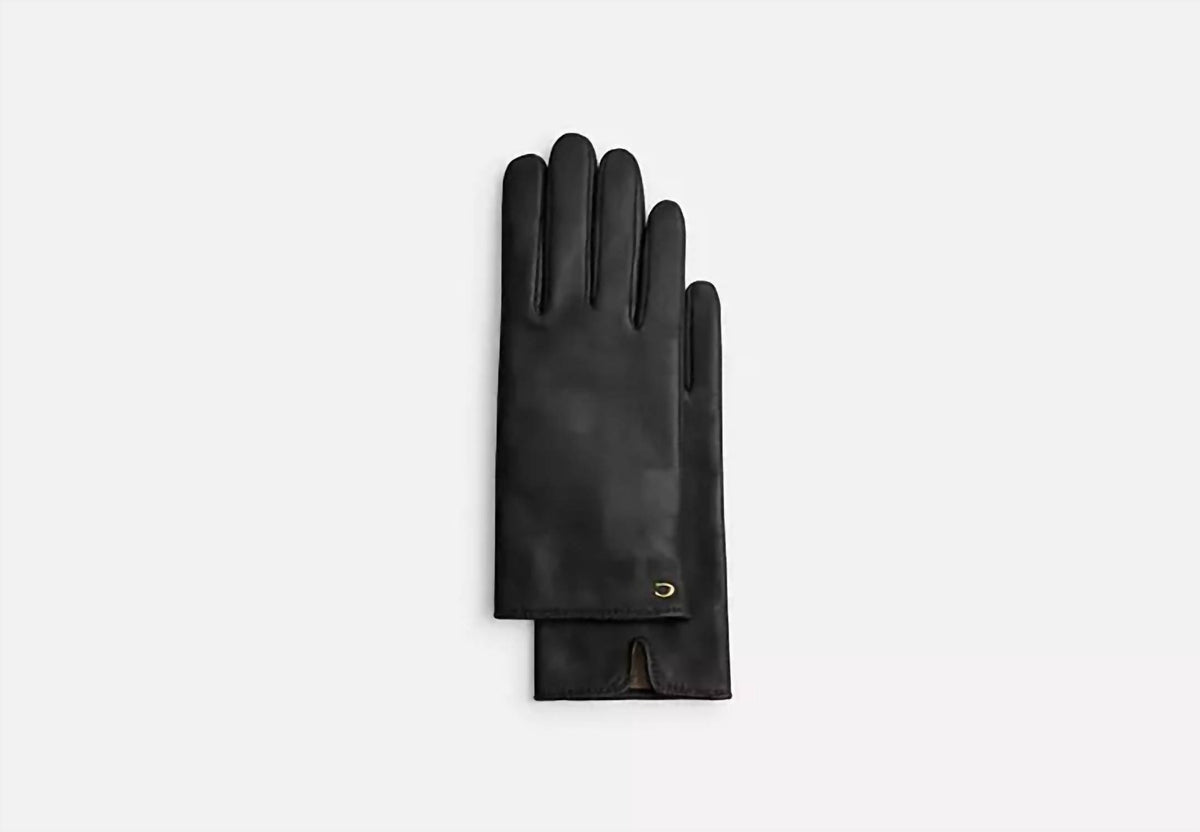 Coach - Sculpted Signature Leather Tech Gloves