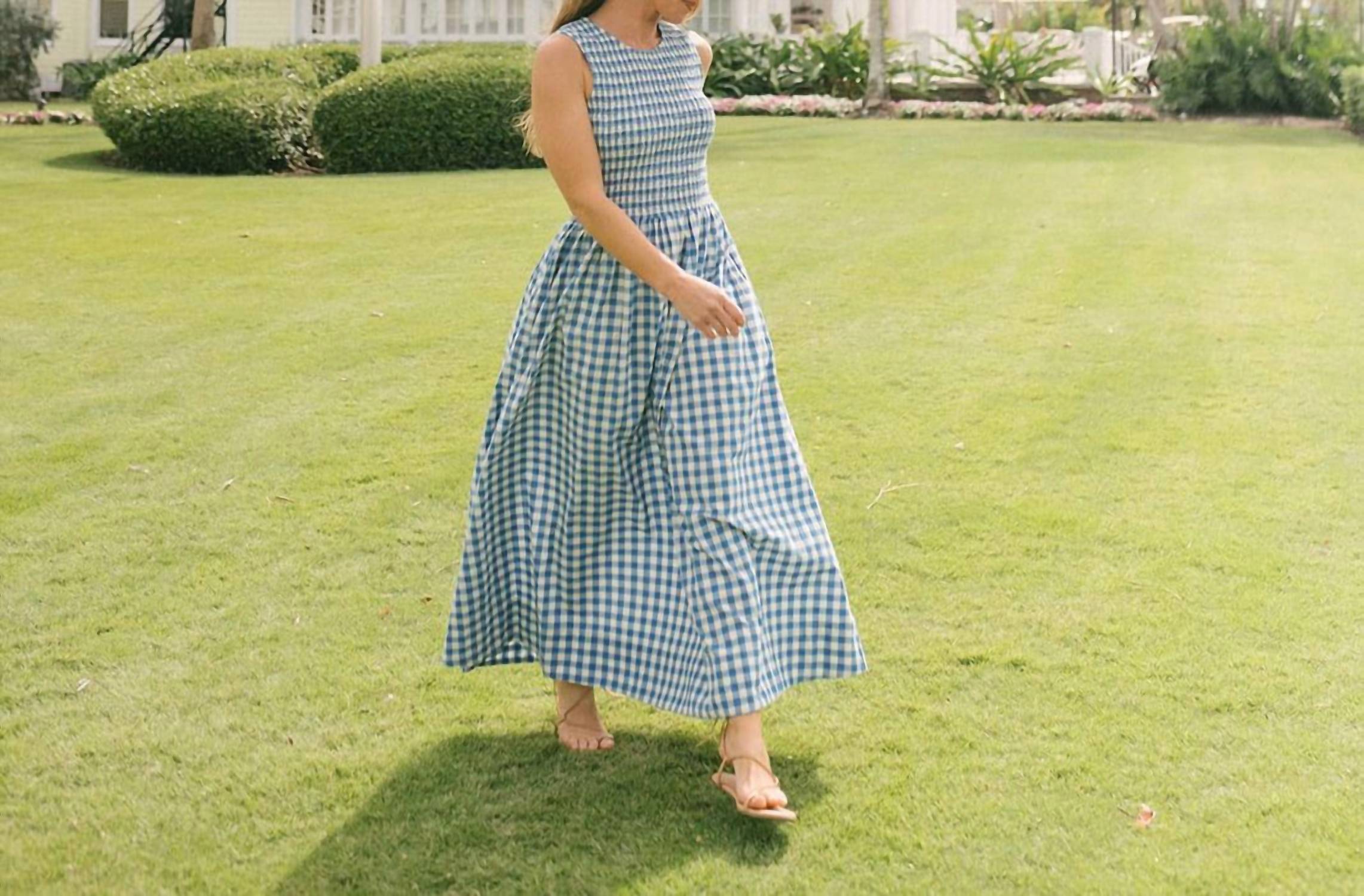 Sunshine Tienda - Women's Gingham Marine Dress