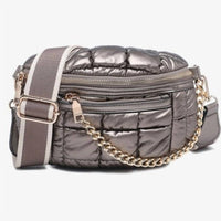 Jen & Co. - Women's Mabel Quilted Nylon Belt Bag With Guitar Strap