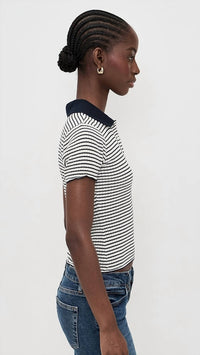 Frame - Pointelle Polo Top