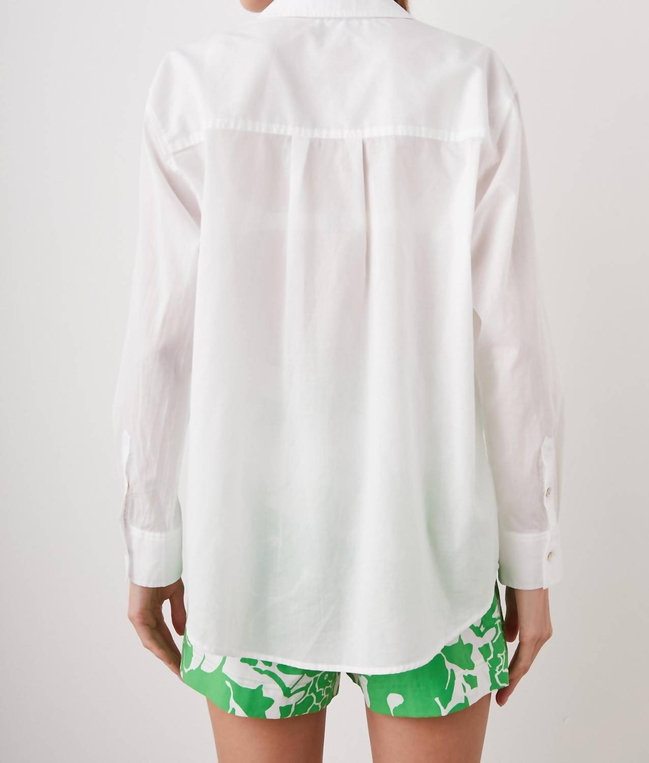 Rails Arlo Button-down Shirt in beach white - women's shirt - detail view