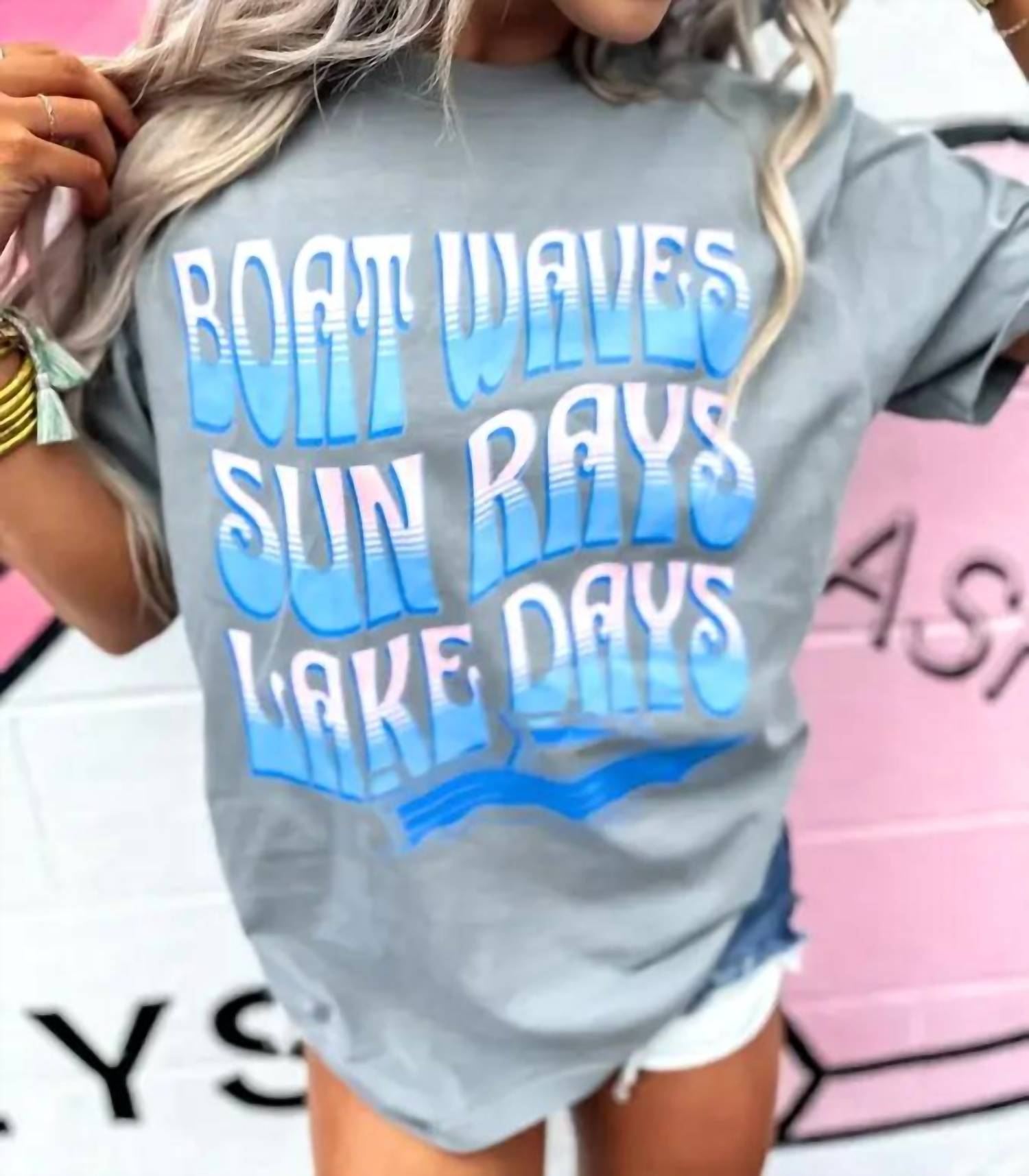 Bird & Co Wholesale Tees - Boat Waves Graphic Tee