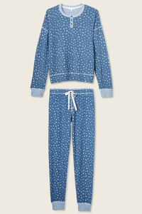 PJ Salvage Cozy Life Lounge Set in blue - women's sleepwear - view 6