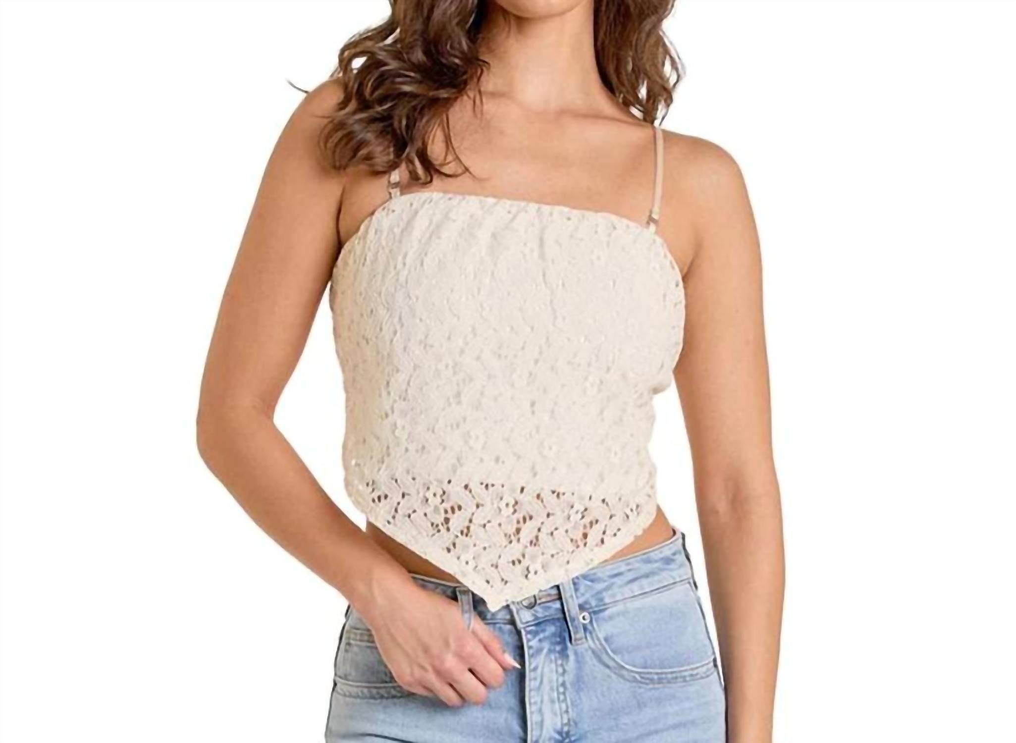 Rock & Roll Denim - Stretch Lace Bandana Top