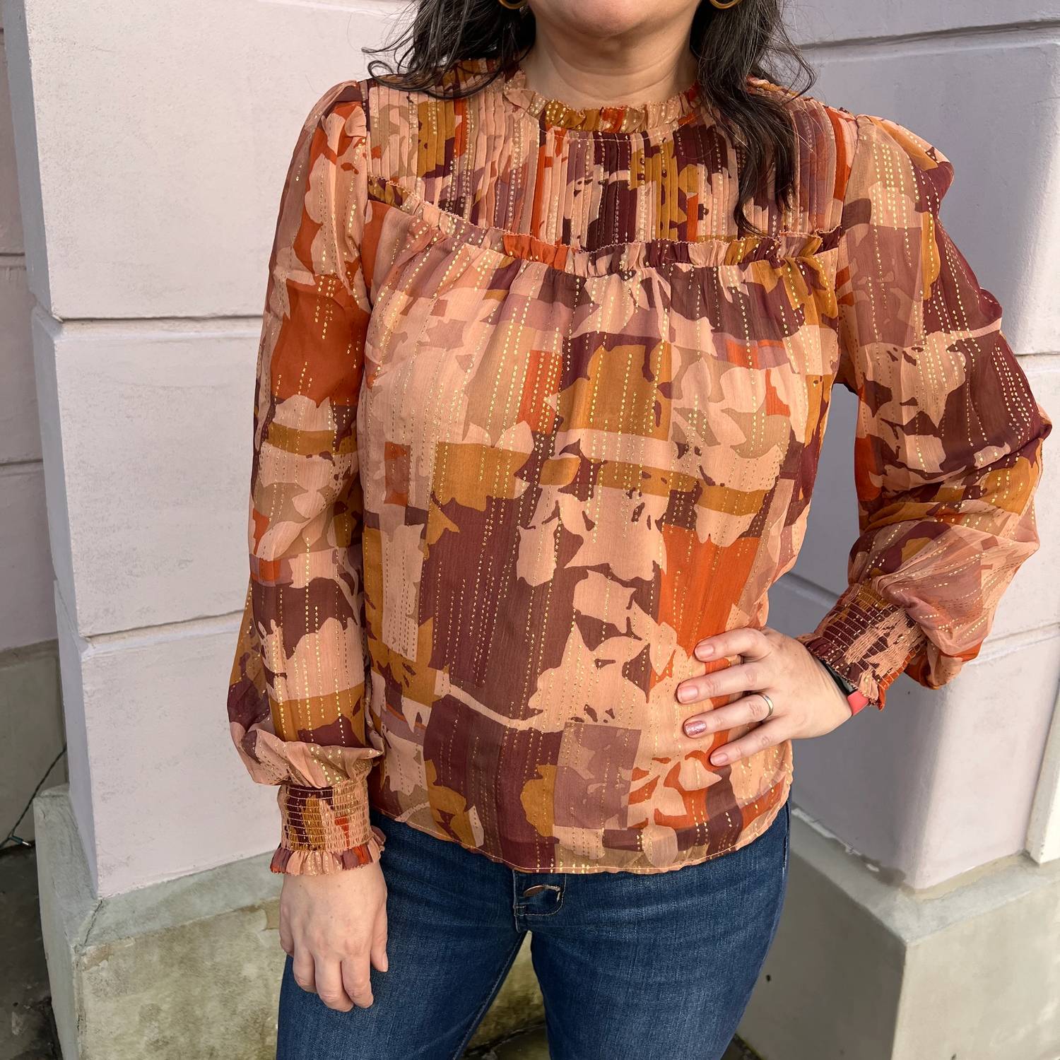 Fate - Abstract Print Blouse Top