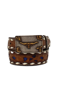 3D Belt Company - Kids Pierced Overlay Belt With Buck Lacing
