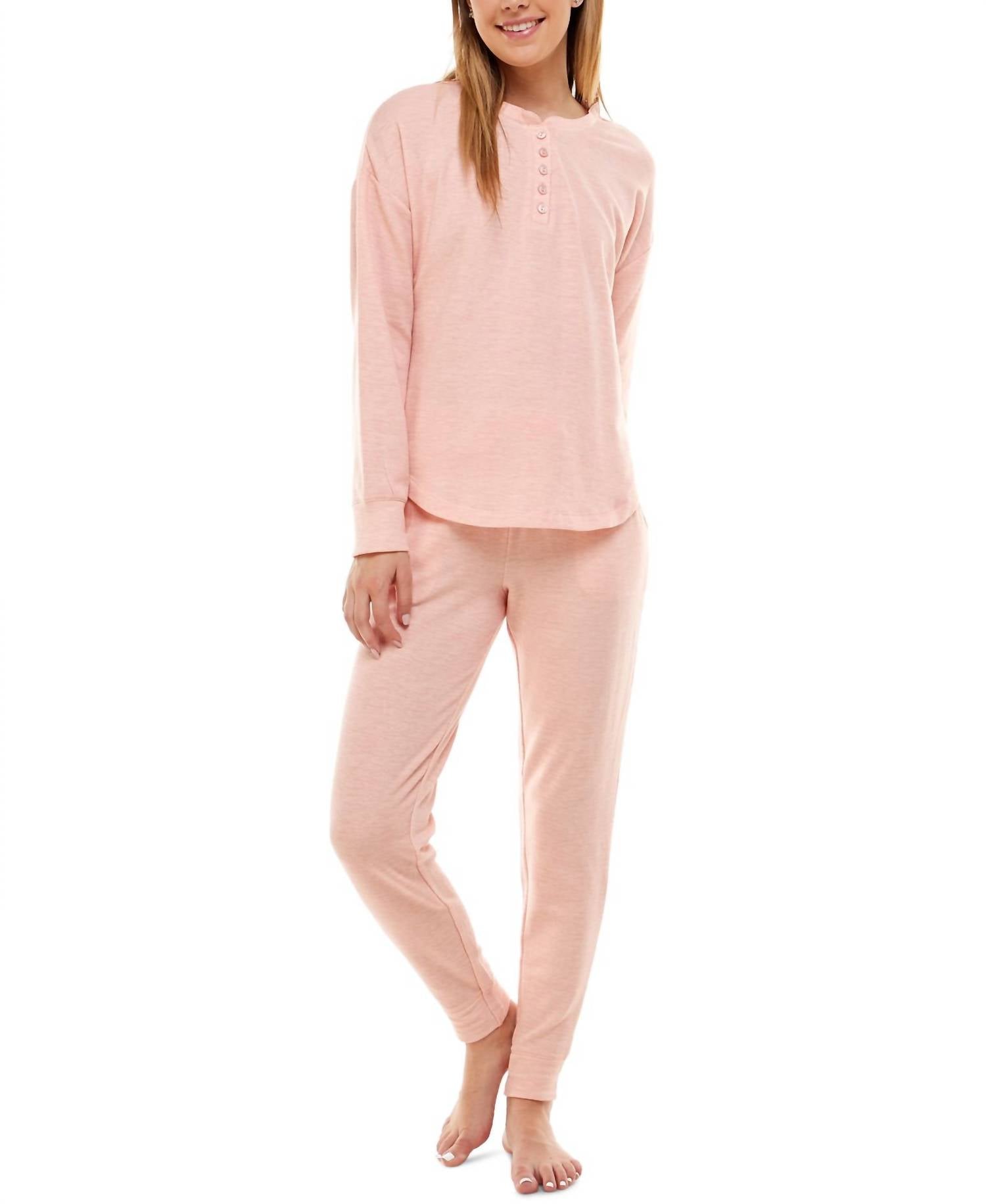 Roudelain - Long Sleeve Henley Top & Jogger Lounge Set